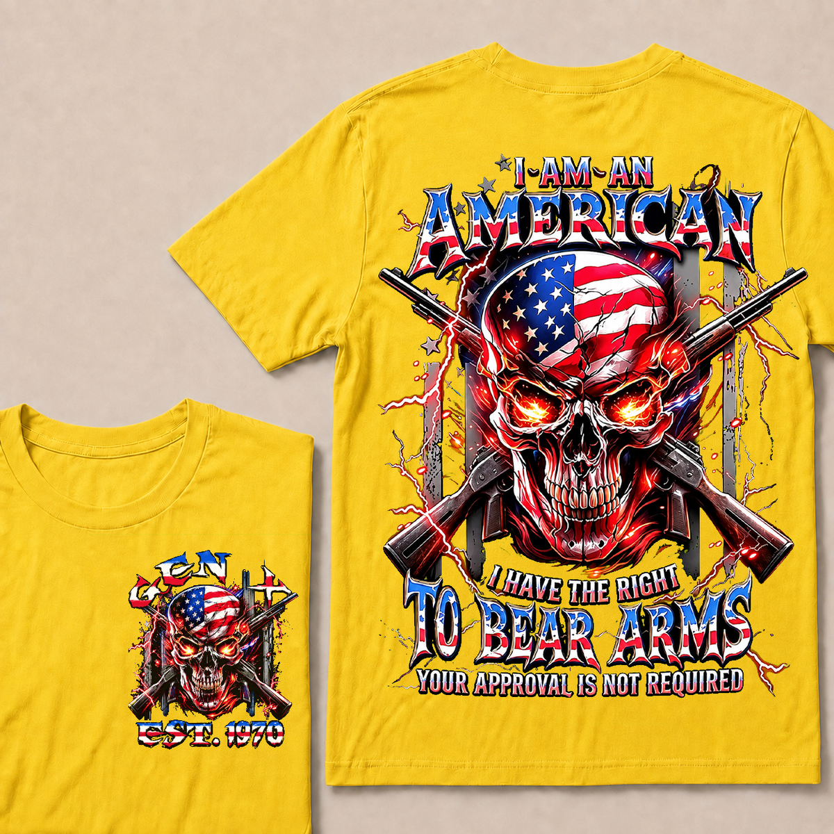I Am An American I Have The Right To Bear Arms Custom Year T-shirt