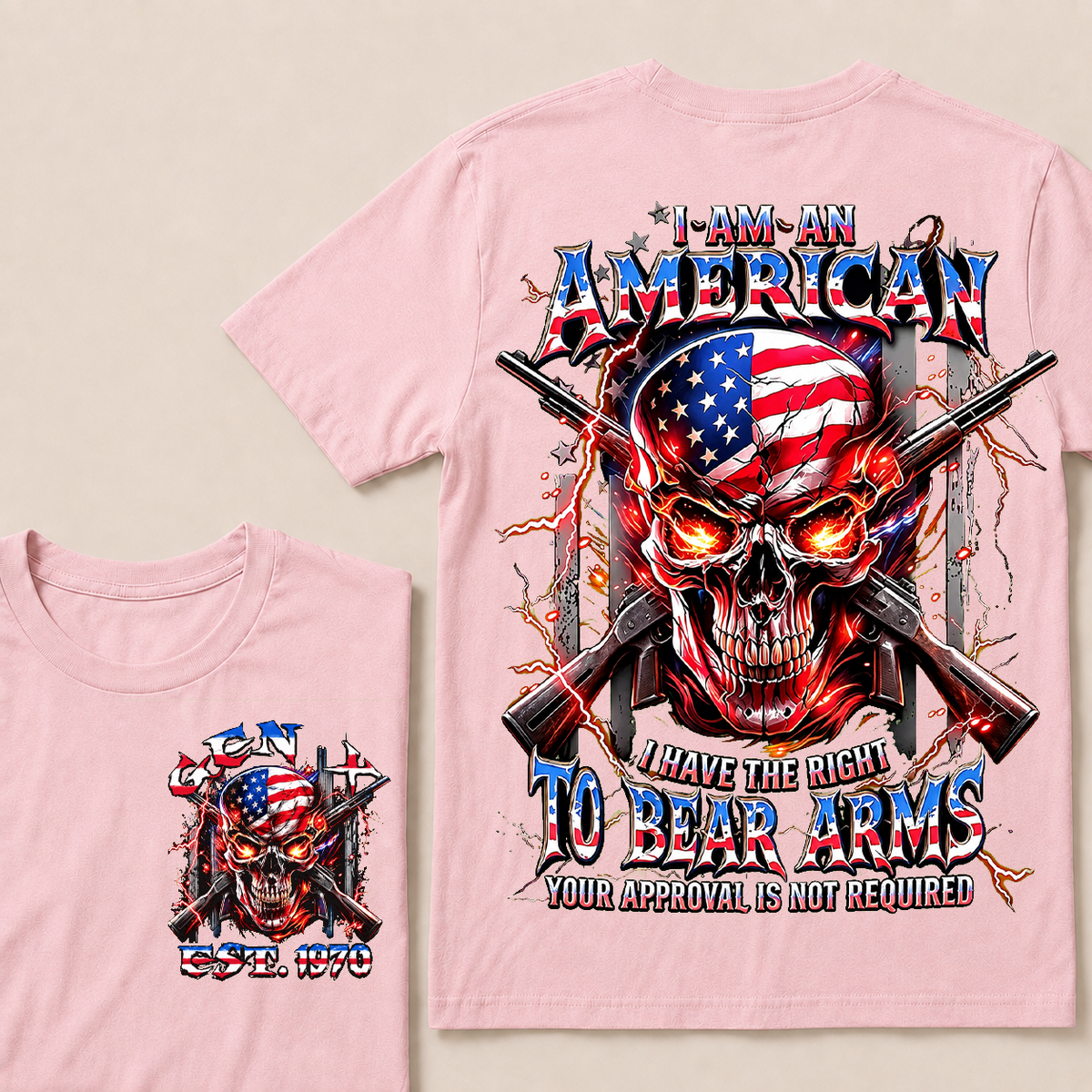 I Am An American I Have The Right To Bear Arms Custom Year T-shirt