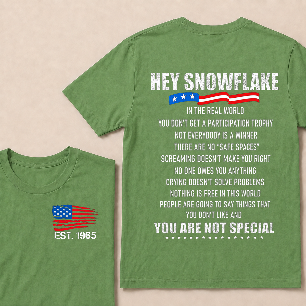 Hey Snowflake In The Real World Custom Year T-shirt