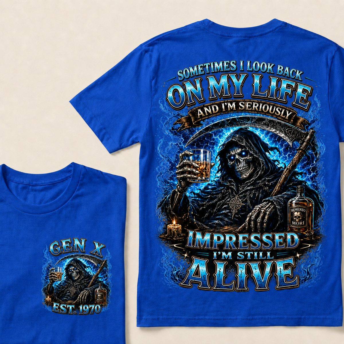 Sometimes I Look Back On My Life And I'm Seriously Impressed I'm Still Alive Custom Year T-shirt