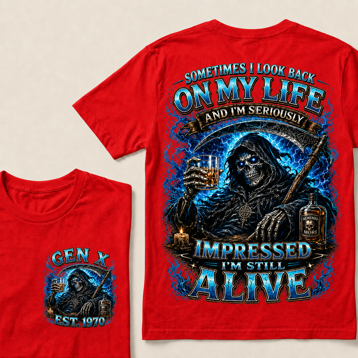 Sometimes I Look Back On My Life And I'm Seriously Impressed I'm Still Alive Custom Year T-shirt